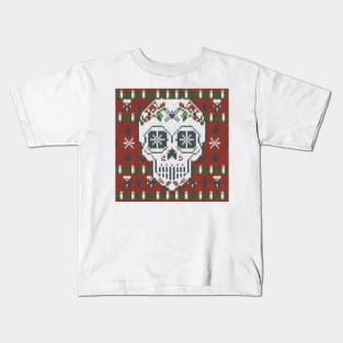 Hippie Sabotage Jack Skellington Santa Skull Christmas Dnd Fun Popart Style Kids T-Shirt